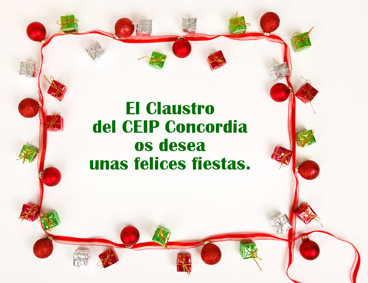 Calendario de actividades de final de trimestre