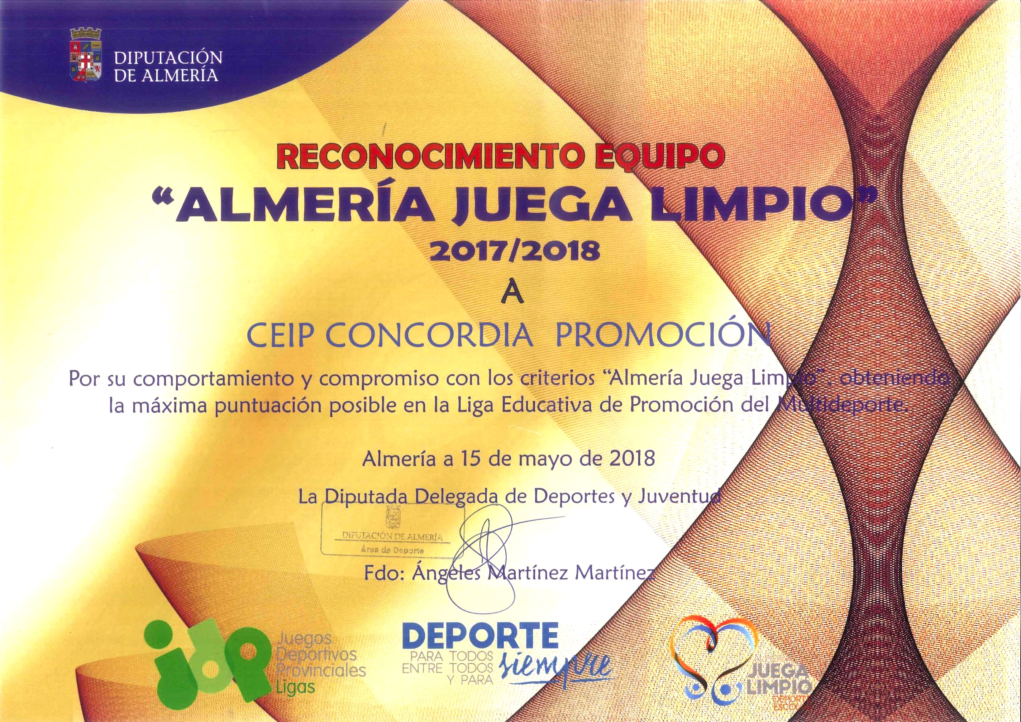 El CEIP Concordia juega limpio