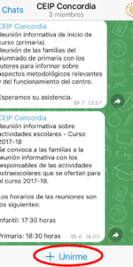 Se abre el canal y pulsamos 'Unirse'